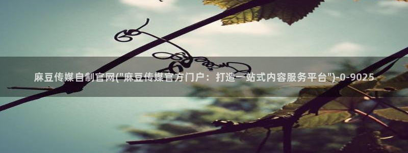 麻豆更新高清：麻豆传媒自制官网(\